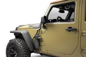 Jeep Wrangler JKU Jack Mount - Front - Go Rhino - Hi-Lift - Textured Black - `07-`18